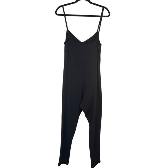 2/$30 NWT PLT Plus Size 18 Black Cotton Ruched Bust Jumpsuit - Picture 3 of 16